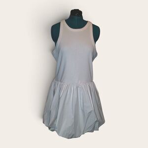 GAP Womens Bubble Skirt A-line Tween Mini Dress Cotton Poplin White XXL